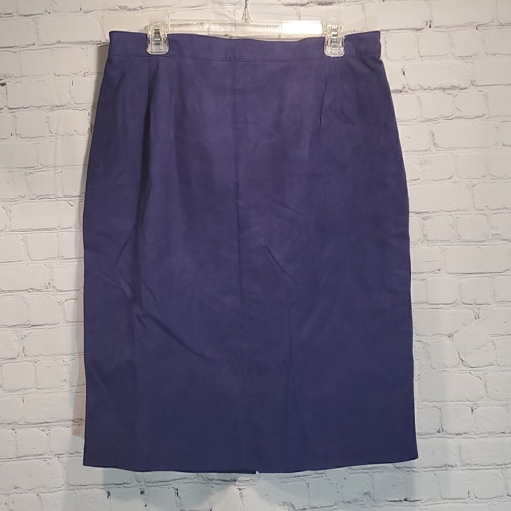 Vintage Austin Reed Collection Magna Suede pencil skirt
